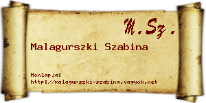 Malagurszki Szabina névjegykártya